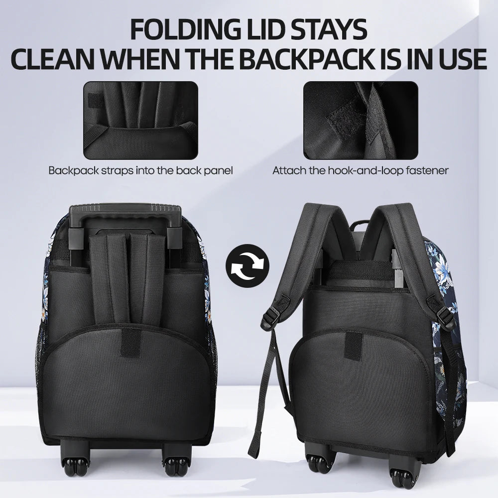New York XPress Rolling Backpack With Wheels For Travel