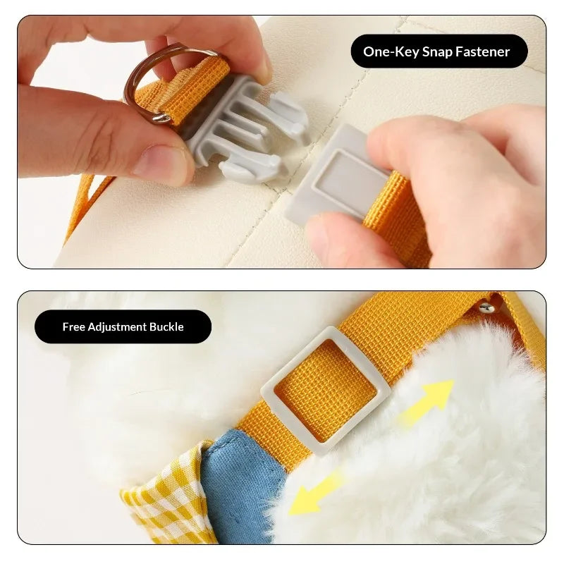 Cowboy Style Dog Harness And Leash Set Adjustable Pet Accessory