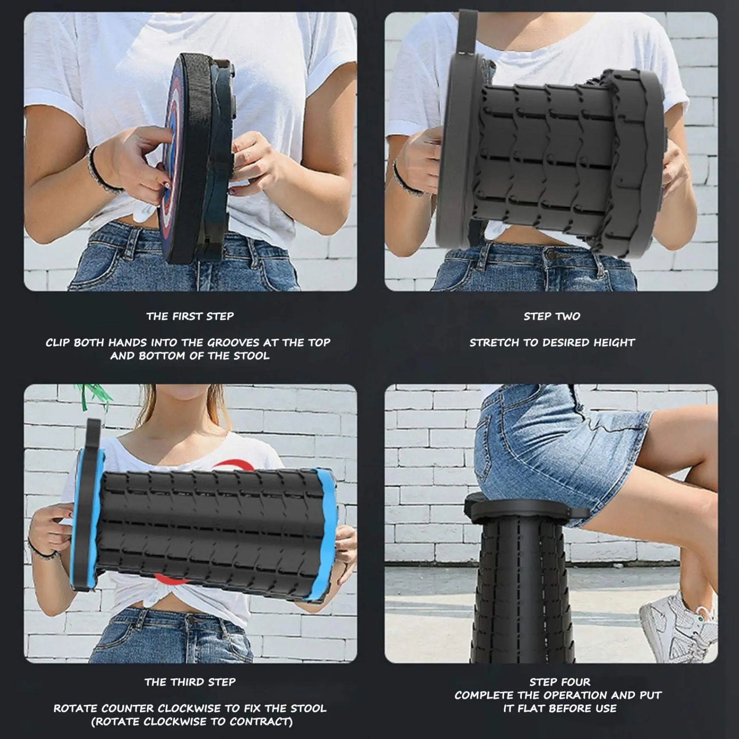 Portable Collapsible Camping Stool Lightweight And Sturdy