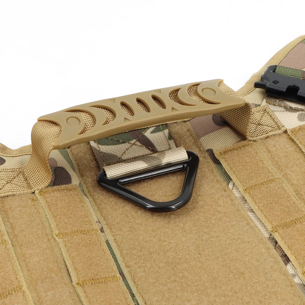 PETRAVEL Military Malinois Dog Harness Vest Set With Leash Patches