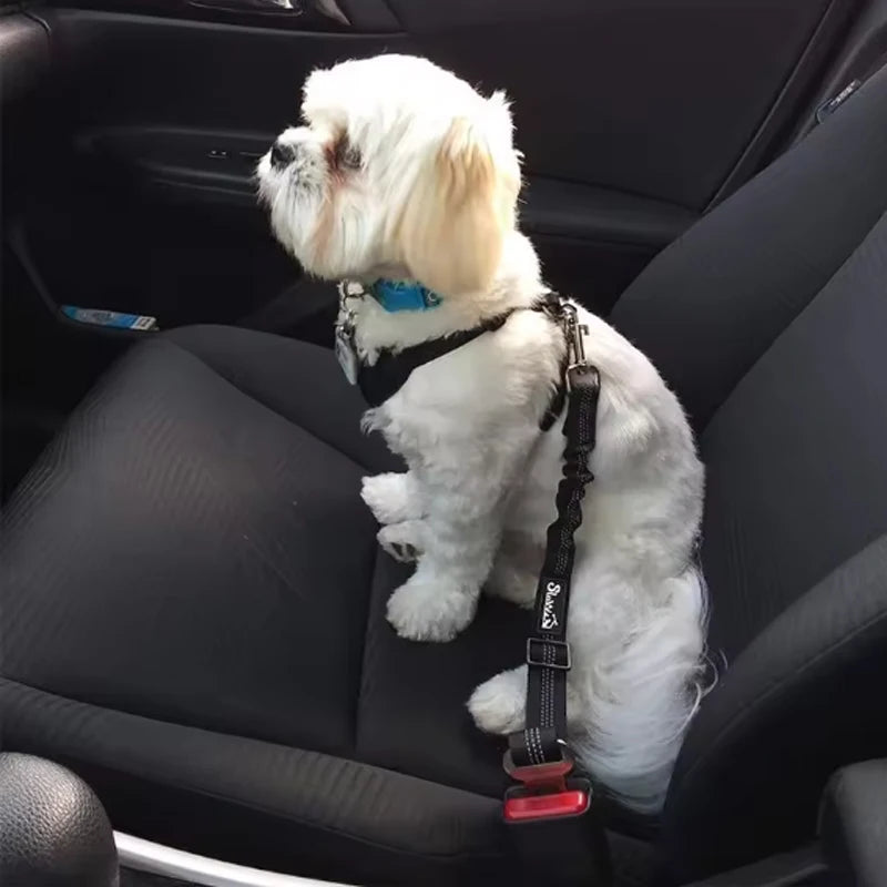 Dog Safety Car Seat Belt Leash With Elastic Traction