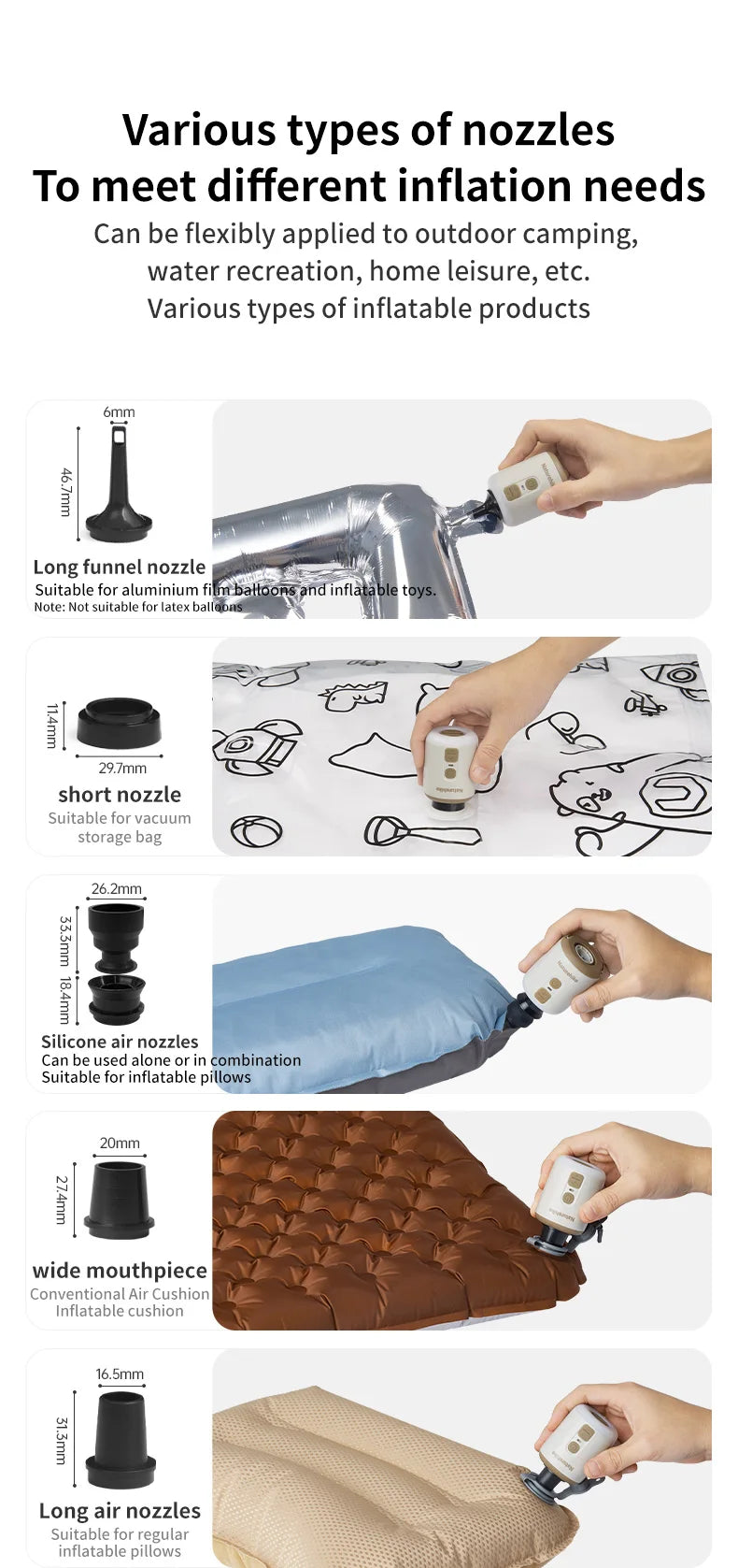Naturehike Portable Multi Function Air Pump For Inflatable Mat