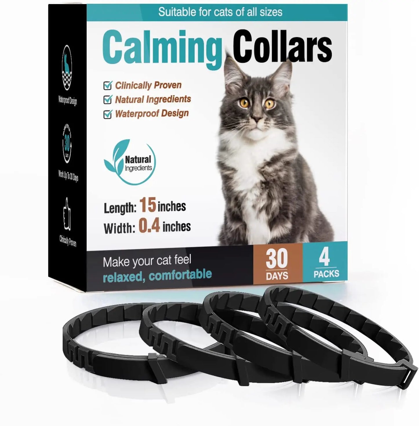 Dog Cat Calming Collar For Anxiety Relief Breakaway Quick Release