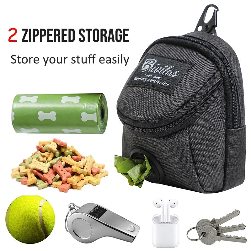 MOONBIFFY Portable Dog Training Treat Bag Dispenser Waist Pouch
