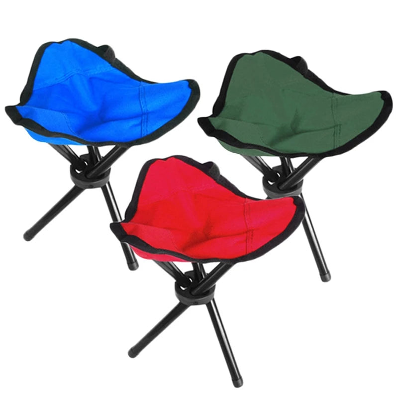 Outdoor Folding Triangular Stool For Camping Fishing And Beach