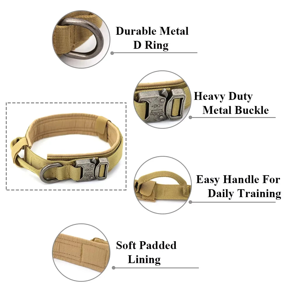 Dog Training Collar And Leash Set With Adjustable Control Handle