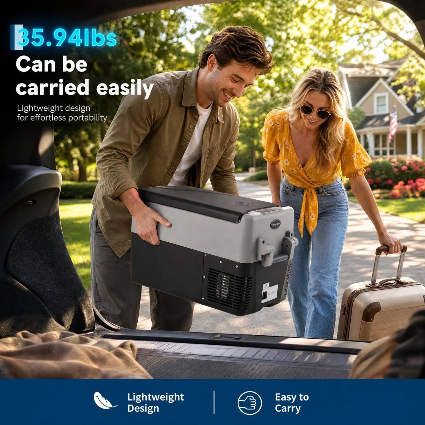 HiMISS Dual Zone Portable Car Refrigerator With App Control