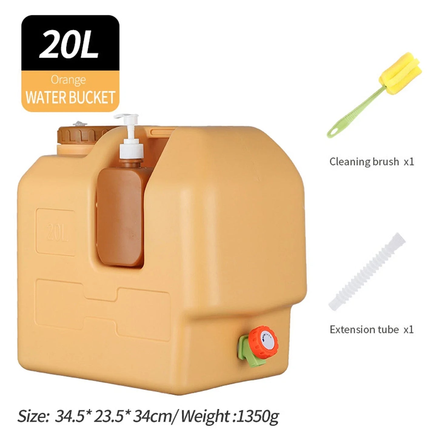 Emergency Water Container With Spigot For Outdoor Adventures