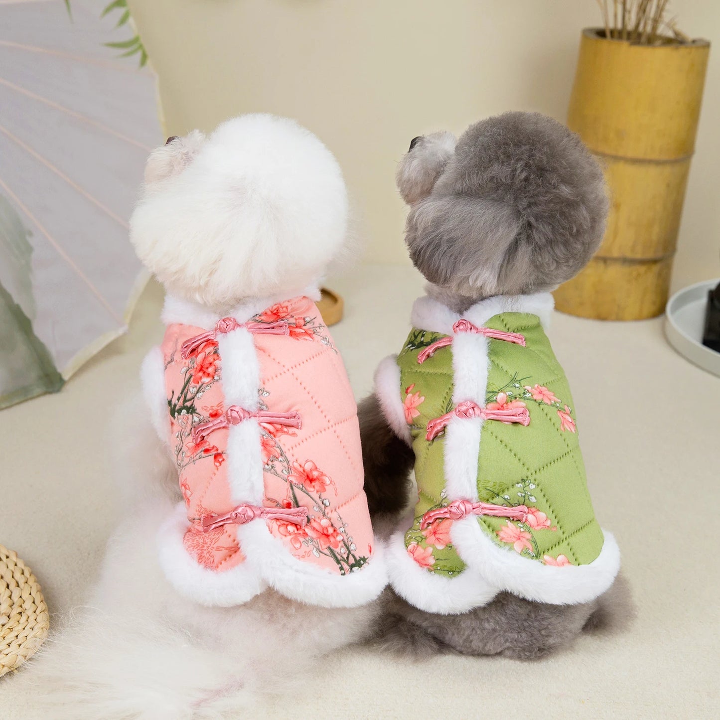 Warm Chinese Style Pet Dog Tang Suit Winter Jacket