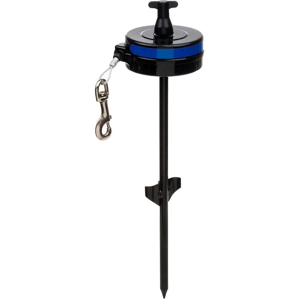 Lixit Bracket Mount and Stake Retractable Dog Leash Tie Outs