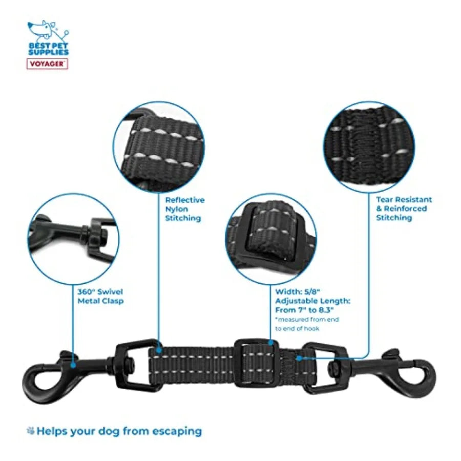 Dog Collar Safety Clip With Dual Clasps For Training
