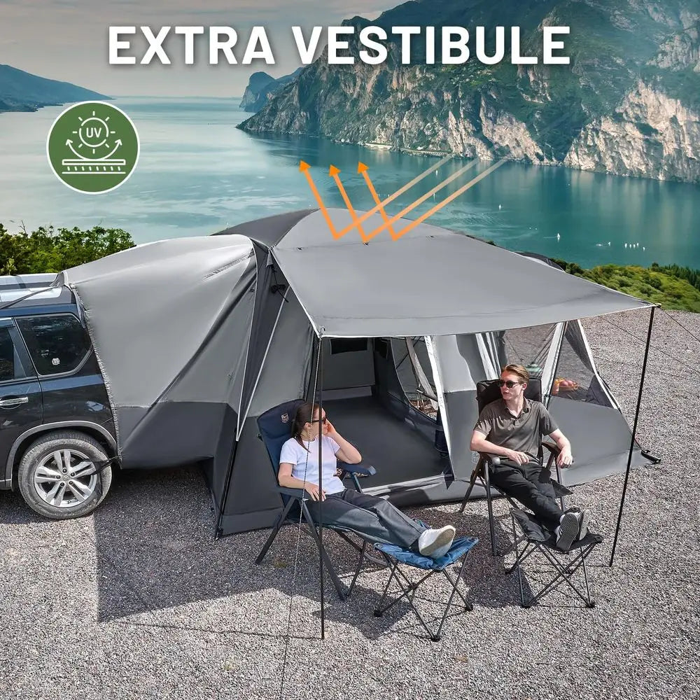 YTYIN SUV Tent With Screen Porch And Awning For Family Camping