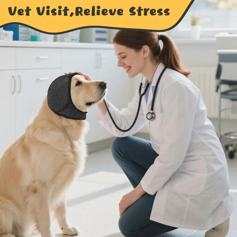 Dog Ear Noise Reduction Headband Calming Wrap For Grooming