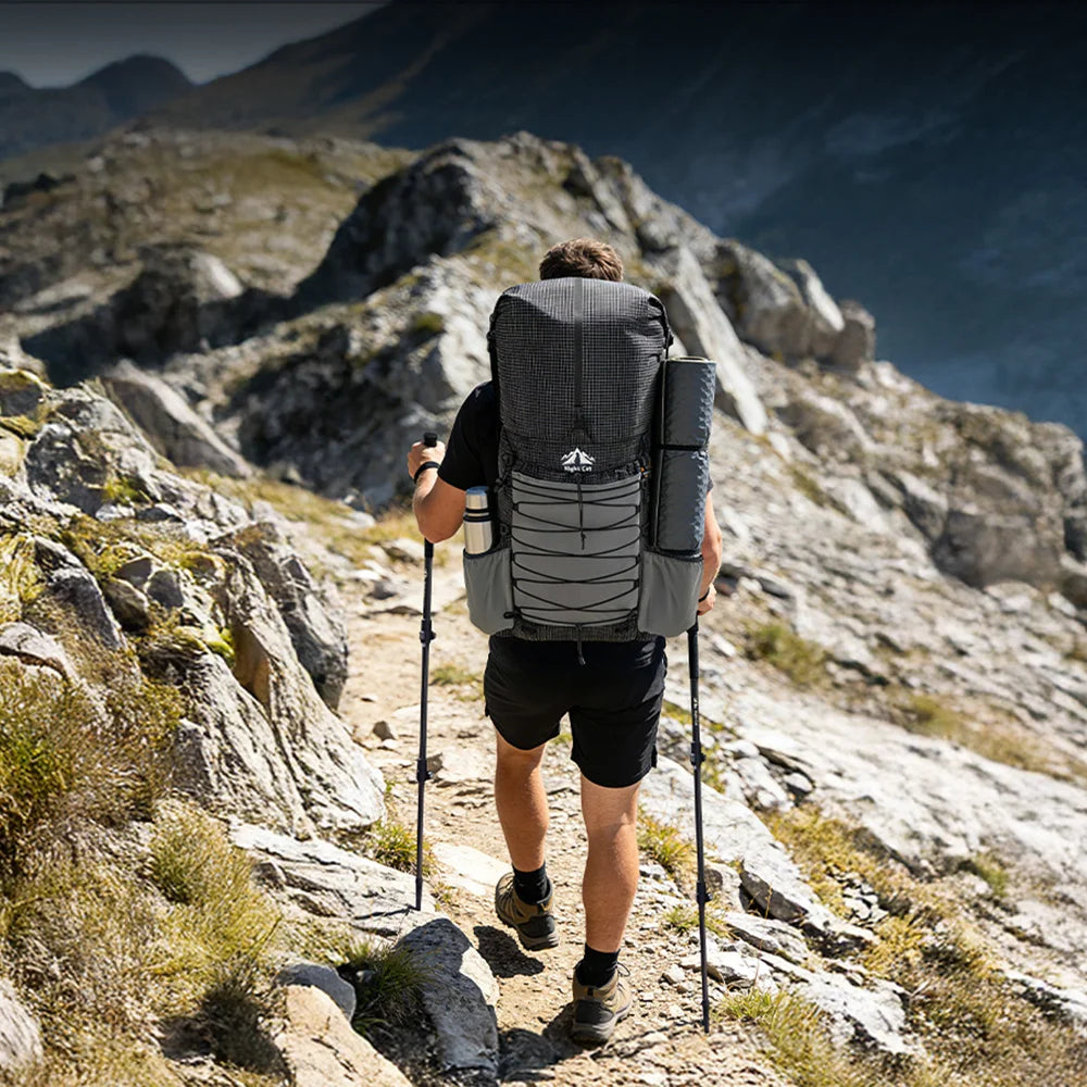 Night Cat Collapsible Trekking Pole: Lightweight Hiking Stick Adjustable Walking Pole for Backpacking Climbing