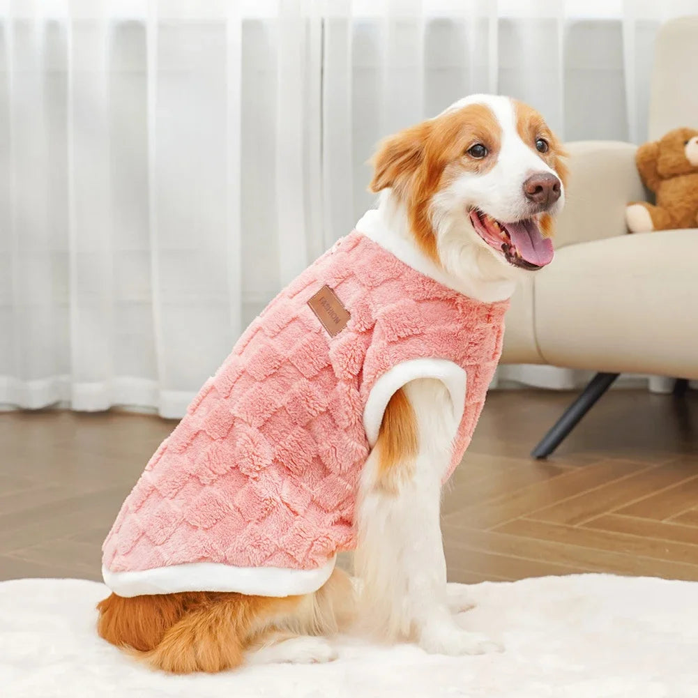 Flannel Dog Winter Sweater Coat For Small To Large Pets