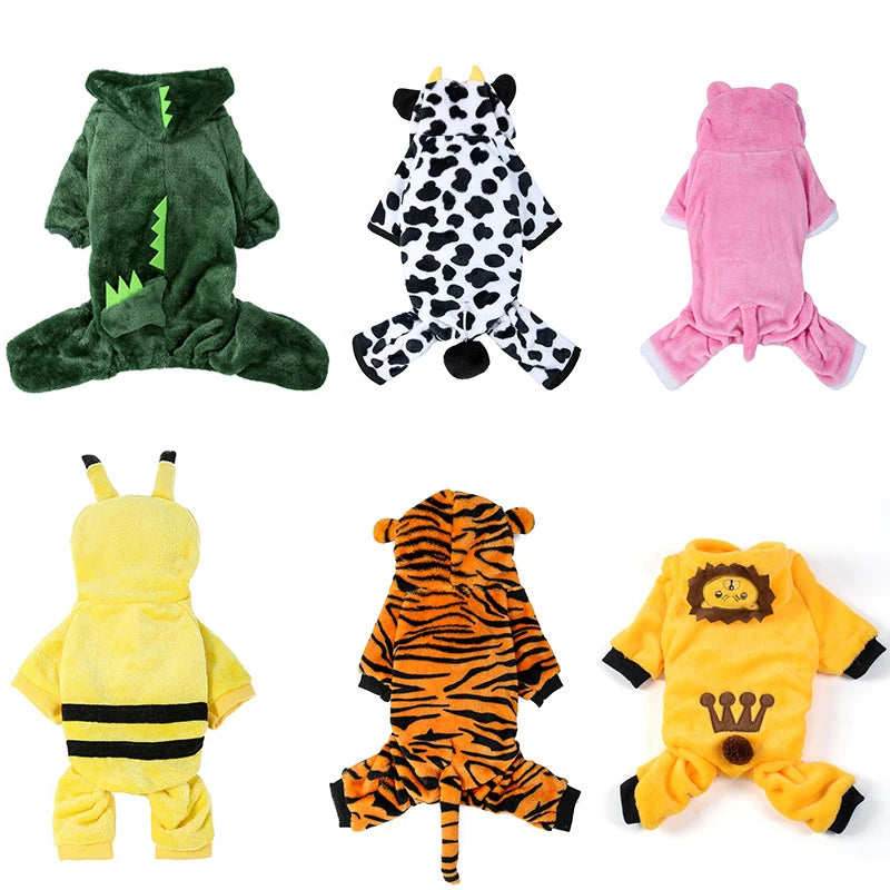 Pet Dog Clothes Fleece Jumpsuit For Small Dogs And Puppies