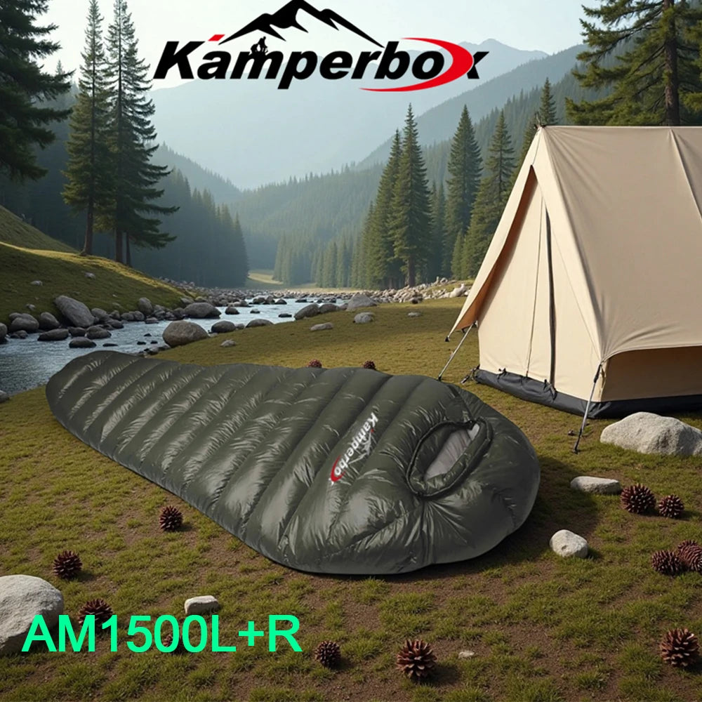 Kamperbox Down Sleeping Bag For Cold Winter Outdoor Camping Gear
