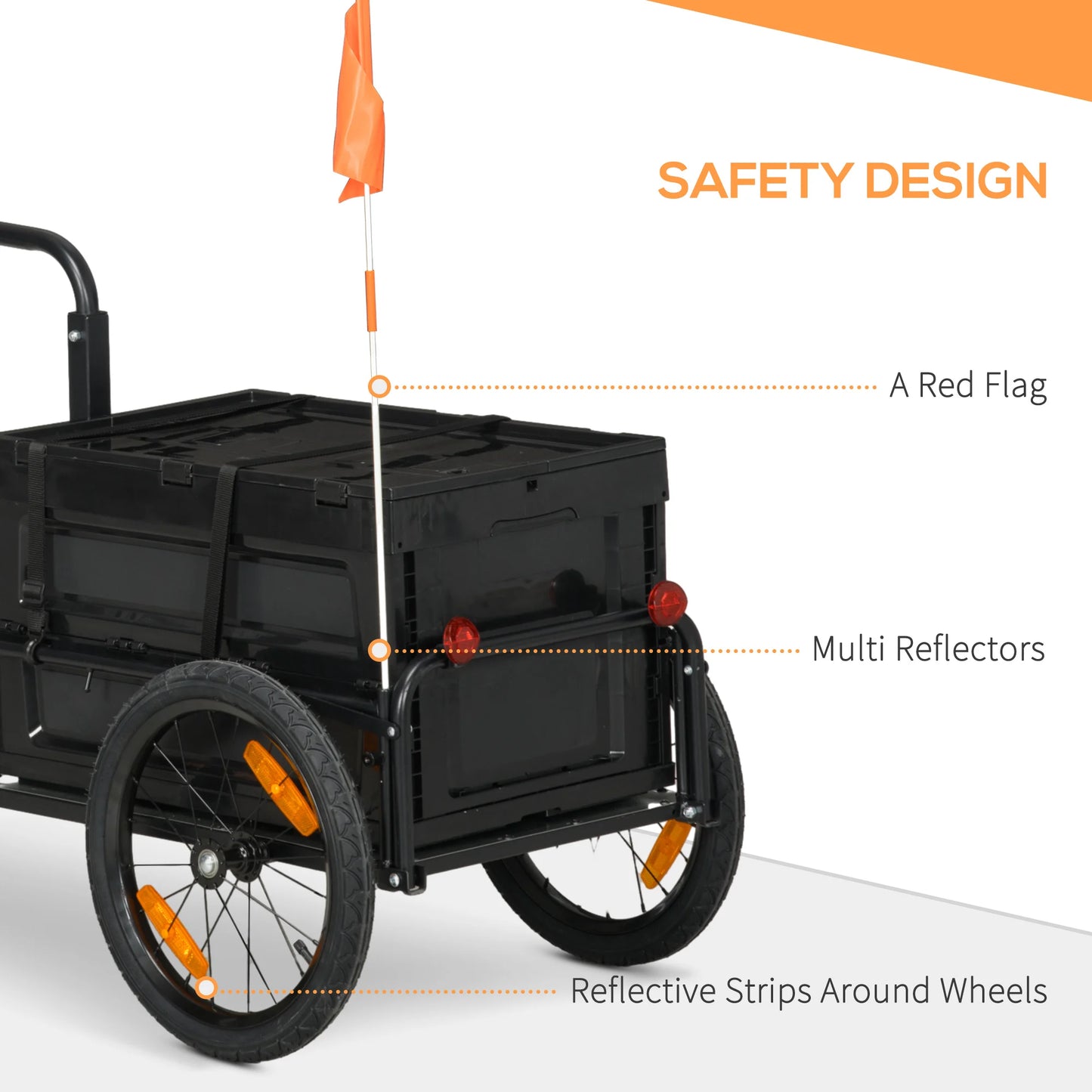 Bicycle Cargo Trailer With Removable Storage Box