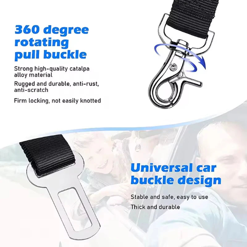 Dog Safety Car Seat Belt Leash With Elastic Traction