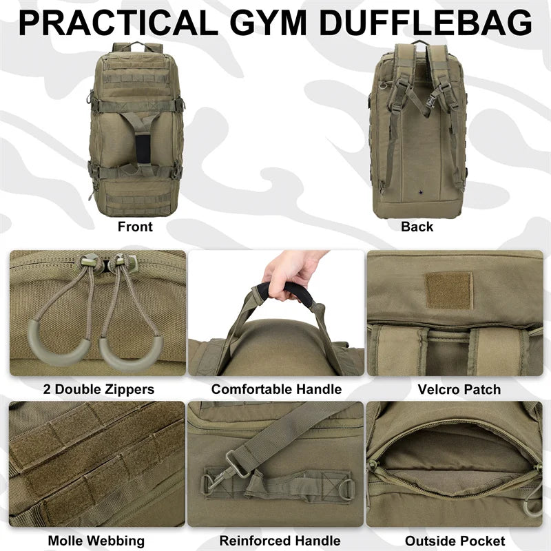 LQARMY Outdoor Tactical Backpack Molle Hiking Camping Bag