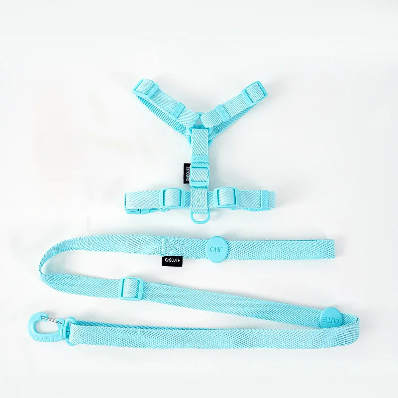 DKSTINYE Adjustable Puppy Harness Set With Reflective Collar And Leash