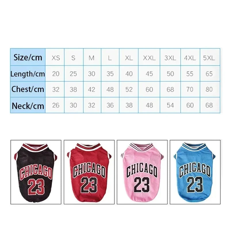 Dog Basketball Jersey Mesh Pet Clothes Breathable Sport Vest