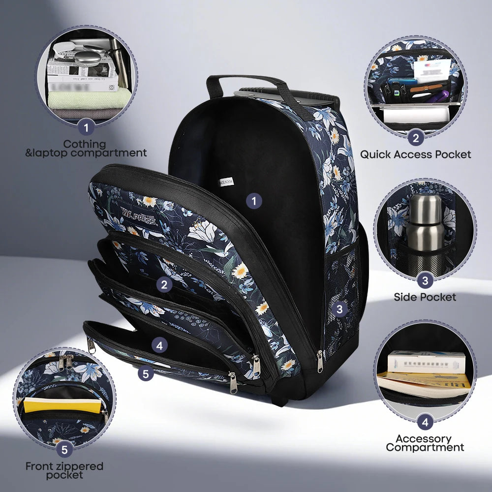 New York XPress Rolling Backpack With Wheels For Travel