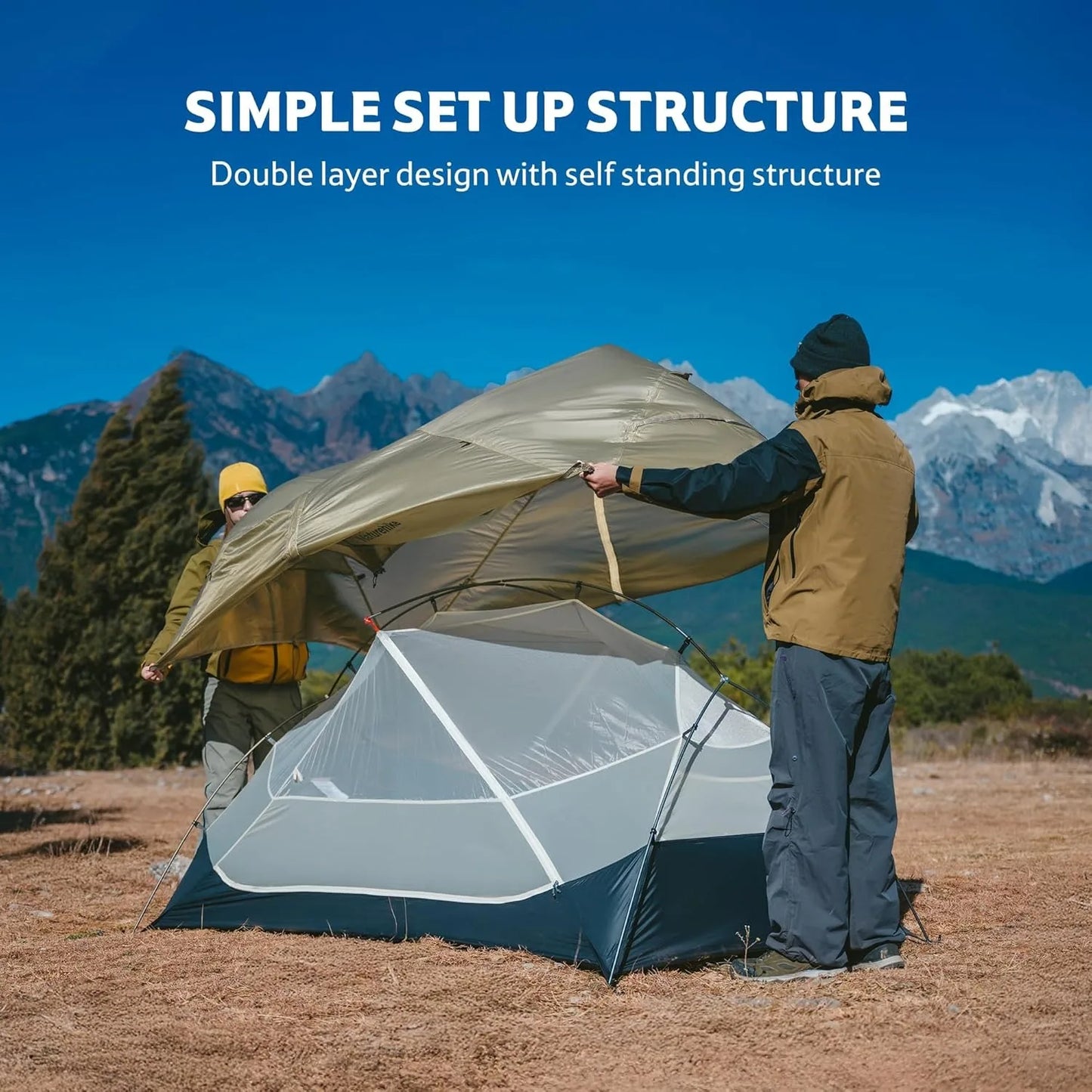 Naturehike Mongar Ultralight Backpacking Tent 15D Nylon Waterproof