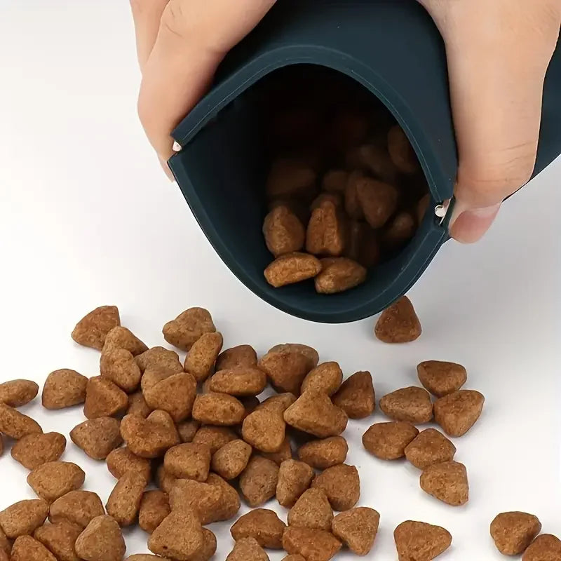 Portable Silicone Dog Treat Bag for Training and Snacks