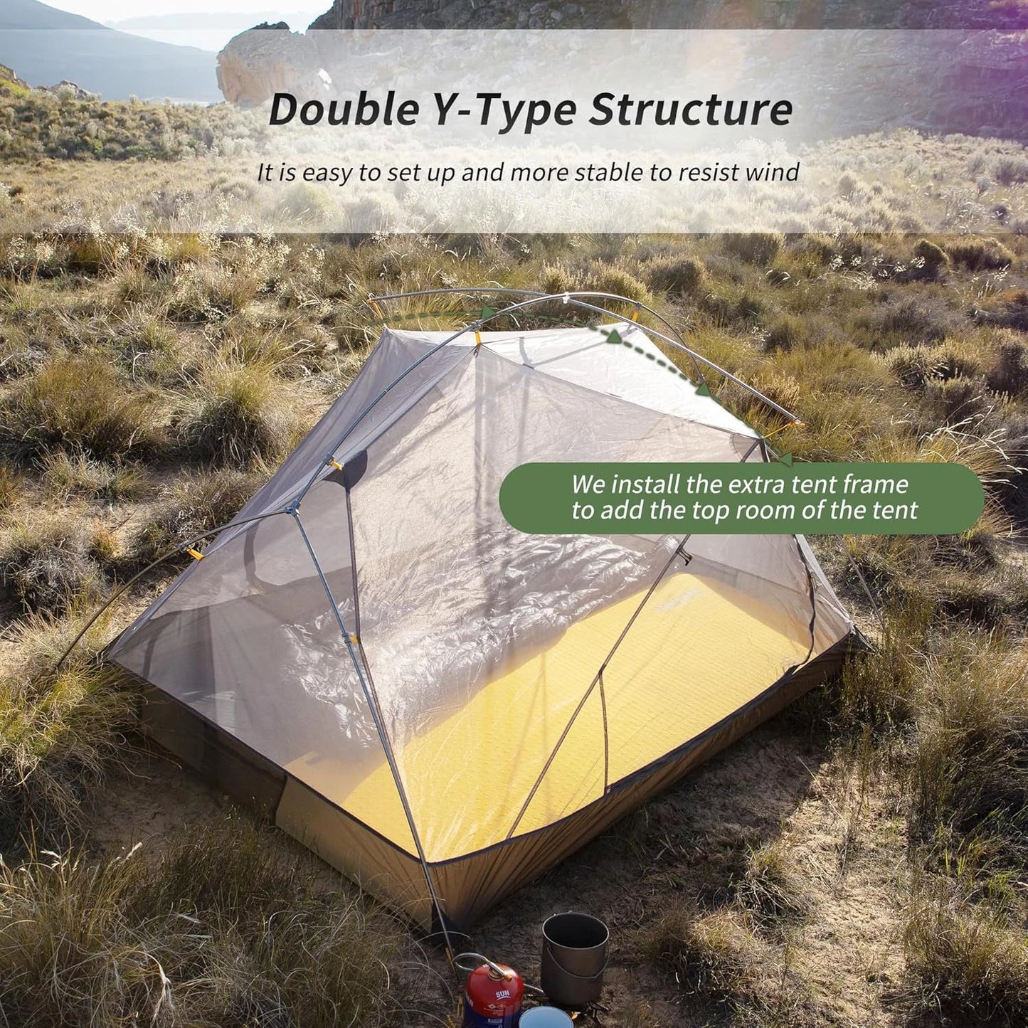 Naturehike Mongar Two Person Ultralight Camping Tent for Hiking