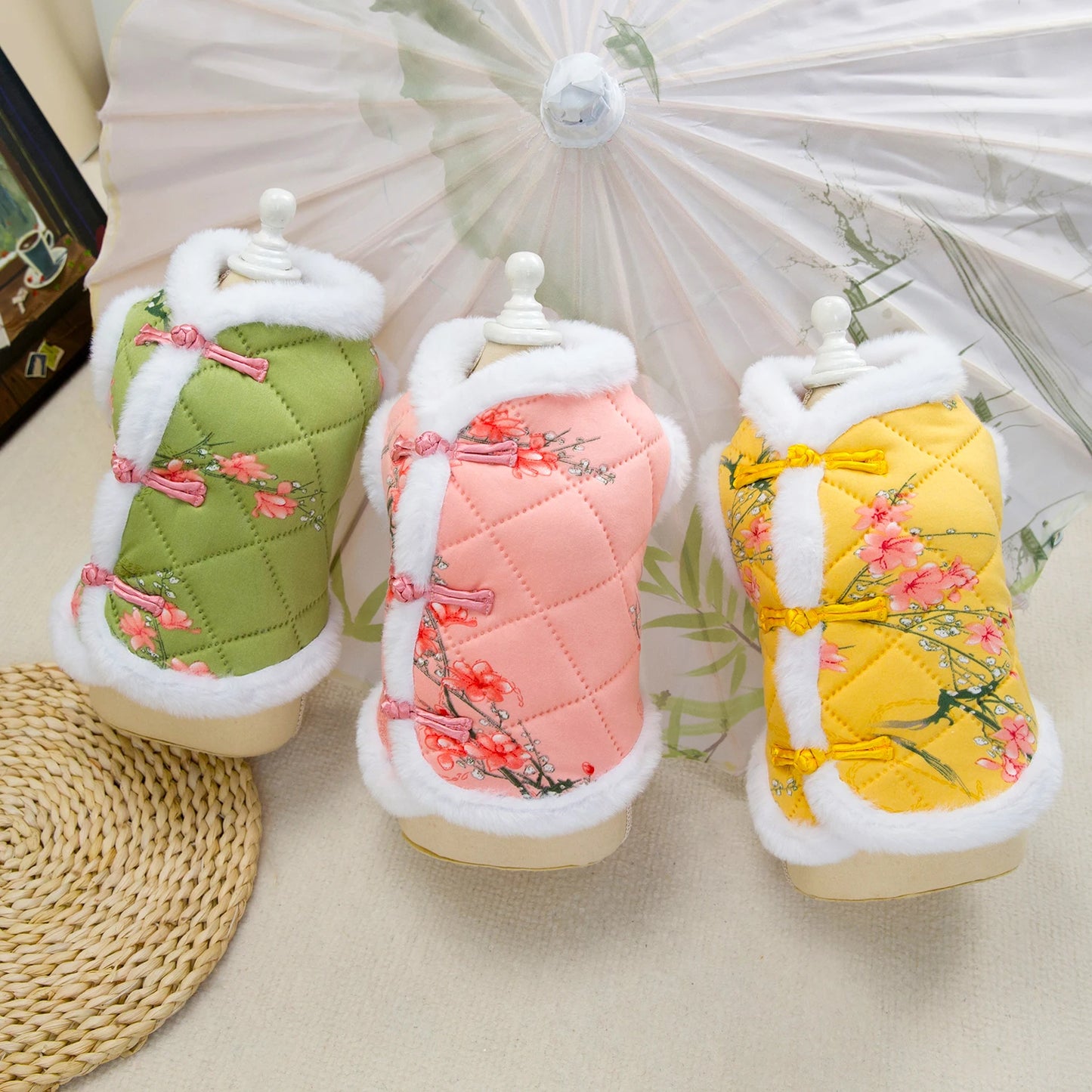 Warm Chinese Style Pet Dog Tang Suit Winter Jacket