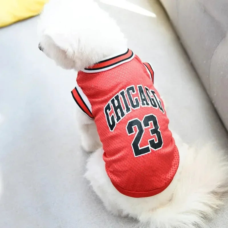 Dog Basketball Jersey Mesh Pet Clothes Breathable Sport Vest