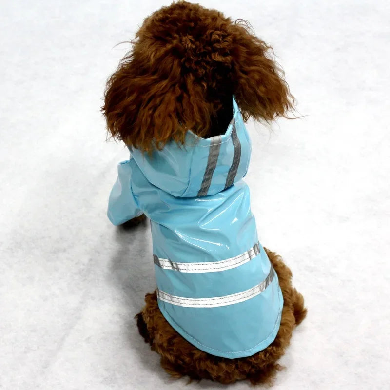Waterproof PU Dog Raincoat With Hood For Pets