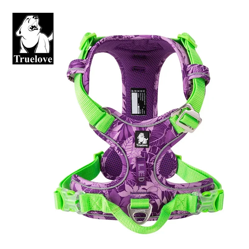 TRUELOVE Explosion Proof Dog Harness Camouflage Reflective Nylon