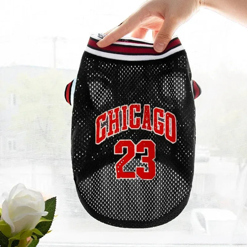 Dog Basketball Jersey Mesh Pet Clothes Breathable Sport Vest