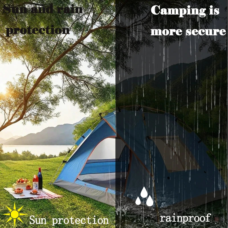 Lightweight 4 Person Quick Setup Family Tent With Mesh Screen