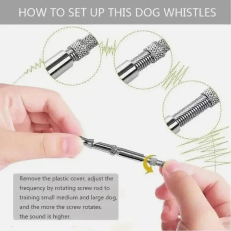 Dog Training Whistle Ultrasonic Stainless Steel Flute For Dogs