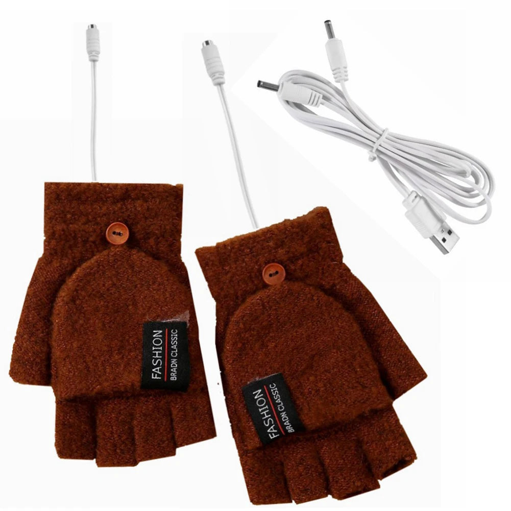 USB Electric Heating Gloves for Sports and Winter Activities