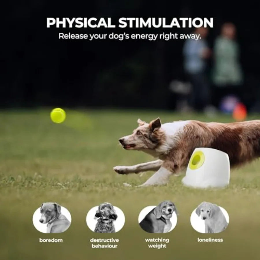 Automatic Dog Ball Launcher Rechargeable Interactive Fetch Toy For Outdoor