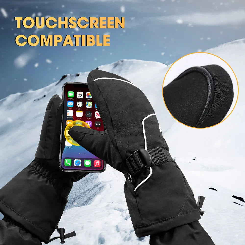 Snow Deer Electric Heated Gloves Thermal Waterproof Rechargeable For Winter