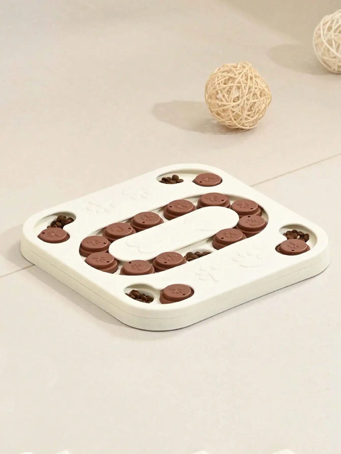 Durable Interactive Dog Cat Slow Feeder Bowl Puzzle Food Dispenser