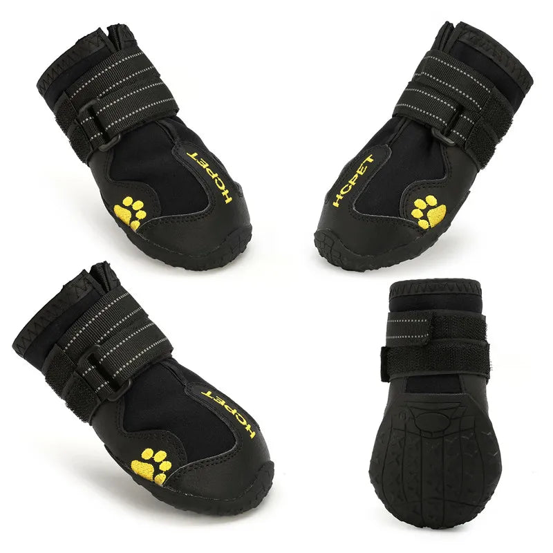 HCPET Waterproof Outdoor Dog Boots Set Durable Breathable
