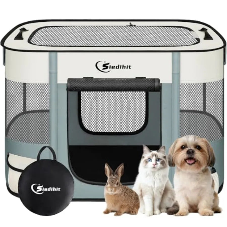 Foldable Pet Playpen Kennel for Dogs Cats Rabbits and More