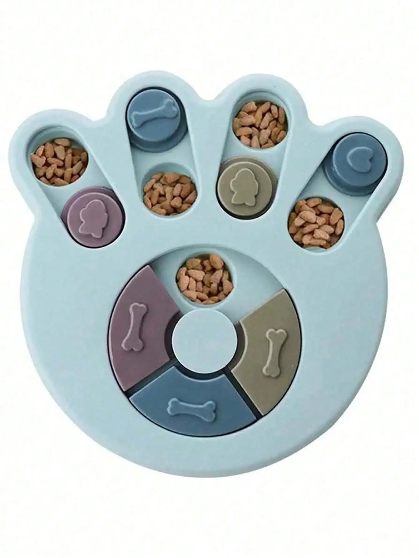Durable Interactive Dog Cat Slow Feeder Bowl Puzzle Food Dispenser
