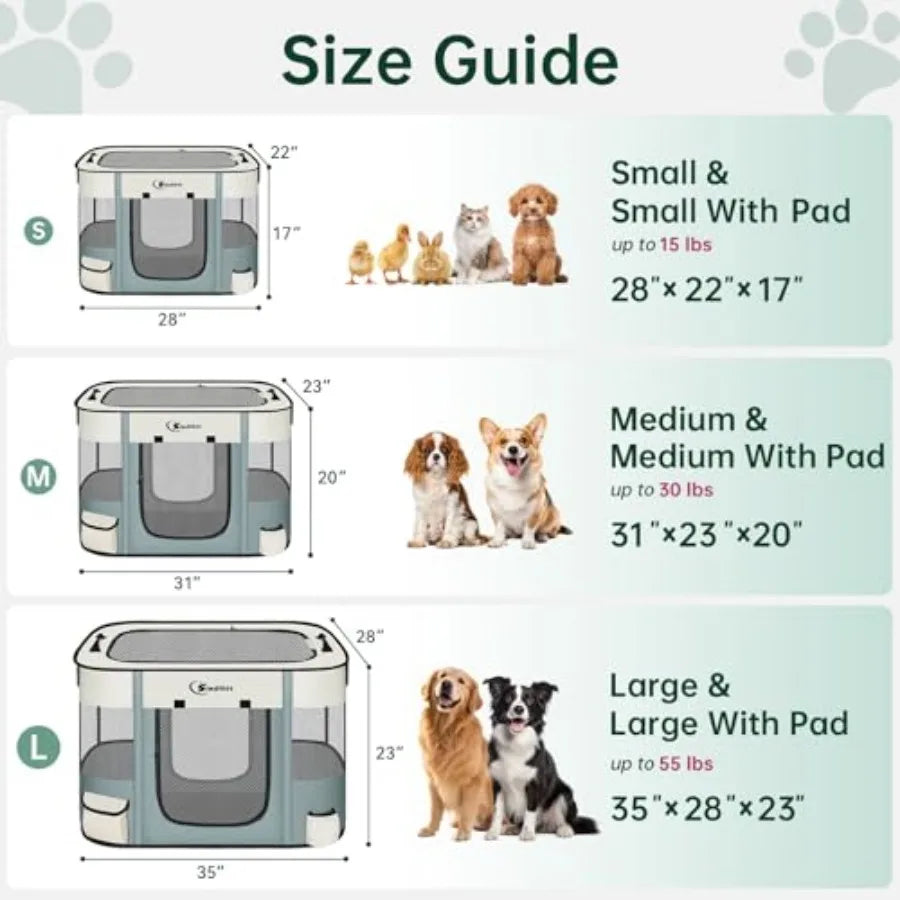 Foldable Pet Playpen Kennel for Dogs Cats Rabbits and More