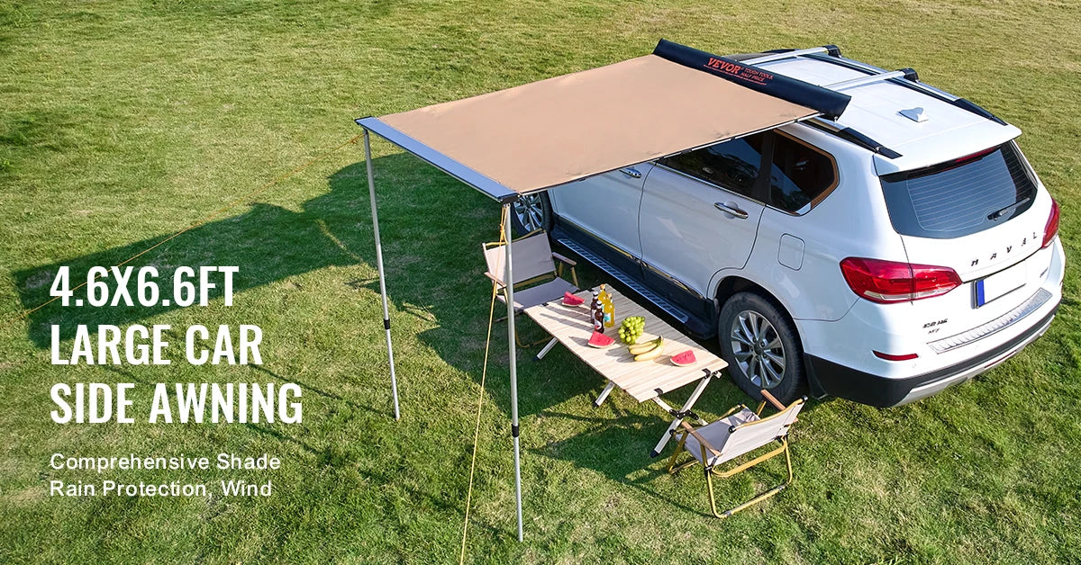 SucceBuy Vehicle Awning Retractable Car Side Shelter Waterproof Storage Bag