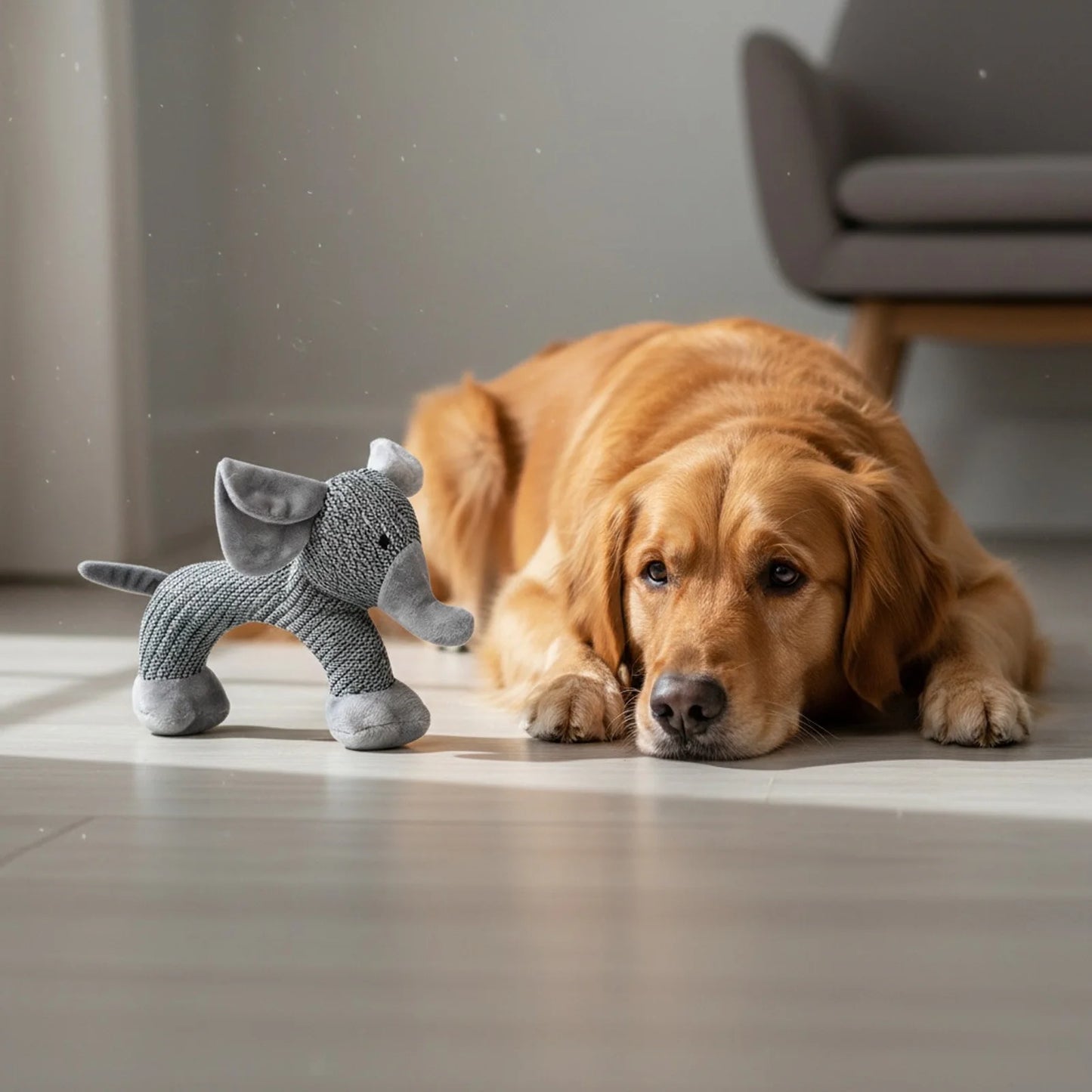 Interactive Squeaky Puppy Plush Dog Toy Cute Wear Resistant Material