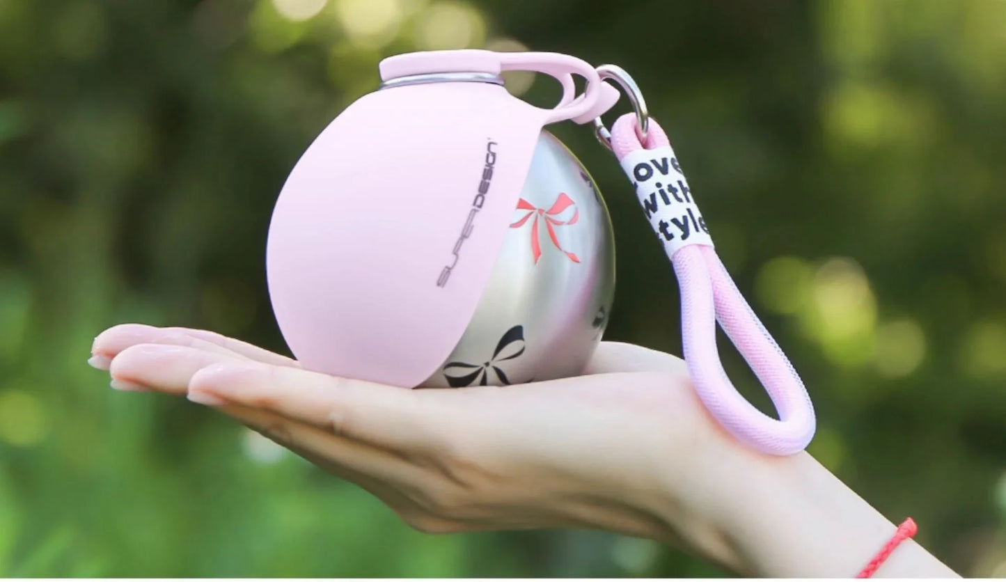 Portable Outdoor Pet Water Bottle With Bowl Stainless Steel 304