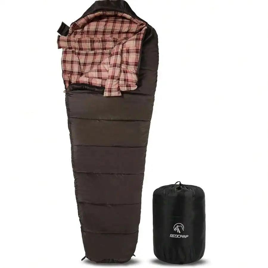 Cotton Filling Extra Thick Mummy Sleeping Bag For Adults Winter
