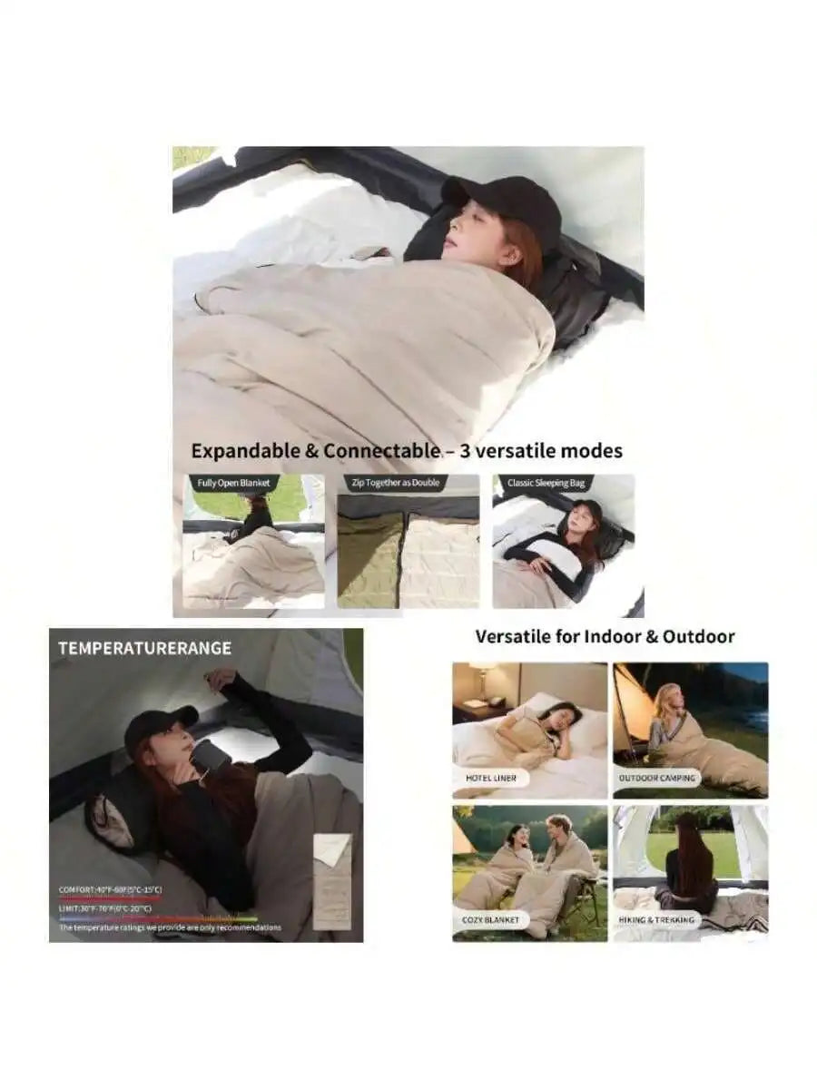 Four Season Adult Sleeping Bag Lightweight Waterproof For Camping And Hiking